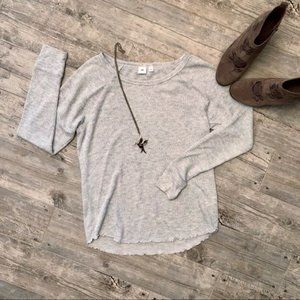 Nordstrom's BP Gray Ribbed Pullover Crew Neck Thermal - Large
